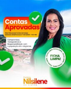 Prefeita Nilsilene do Liorne tem contas aprovadas pelo TCE-MA