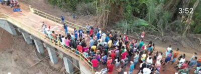 Prefeita Leide inaugura ponte de concreto ligando importantes povoados em Governador Archer