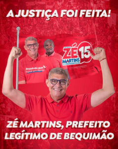 Vitória nas urnas e na justiça: Zé Martins enterra oposição e é oficialmente o novo prefeito de Bequimão