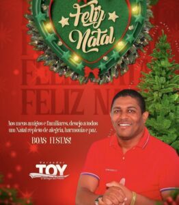 Vereador Toy deseja Feliz Natal e Ano Novo aos Bacuriense.