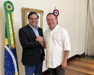 Governador recebe Pré Candidato a Prefeito Gustavo do posto no Palácio dos Leões.