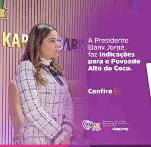 A Presidente Elany Jorge faz indicações para o Povoado Alto do Coco.