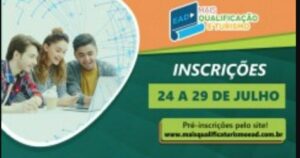 Setur abre inscrições para o segundo ciclo de turmas dos cursos a distância