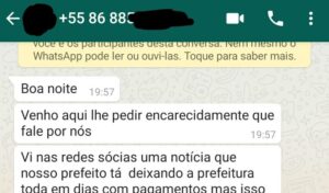 Print Denúncia: Fim melancólico, Luciano Leitoa deixa o governo com atraso salarial