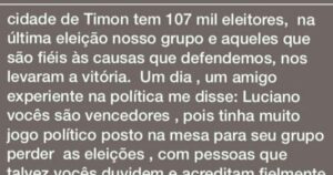 A indireta de Luciano Leitoa antes de deixar a prefeitura de Timon