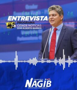 Em entrevista, deputado Francisco Nagib cobra por conclusão de obras de praça em Codó