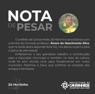 Prefeitura de Cantanhede emite Nota de Pesar pelo falecimento do professor Álvaro do Nascimento
