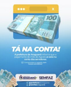 Prefeito Flávio Amorim anuncia pagamento de servidores do Município de Araguanã.
