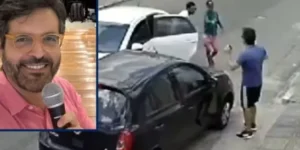 Apresentador é assaltado e tem carro levado por bandidos; vídeo mostra ação dos criminosos