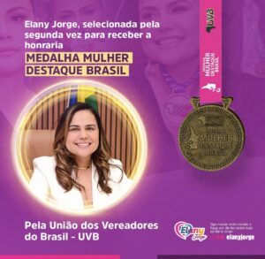 Elany Jorge, selecionada pela segunda vez para receber a honraria.