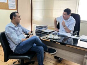 Júnior Cascaria reúne-se com presidente da Caema para tratar de falta d’água no Médio Mearim