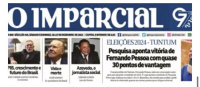 Tá no Imparcial: Pesquisa aponta vitória de Fernando Pessoa com quase 30 pontos de vantagem sobre Cleomar Tema