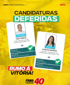 Candidatura de Fred Campos é deferida pela Justiça Eleitoral, encerrando factoides e fake news