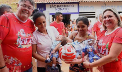 Tratorzão e Núbia Patrol dão início ao 23° ano consecutivo de distribuição de brinquedos em São Domingos do Maranhão