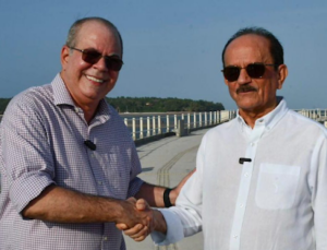 Hildo Rocha e Dr. Julinho visitam obra de requalificação da orla de São José de Ribamar, na ilha de São Luís