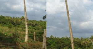 Alô Equatorial Energia! Poste ameaça cair na zona rural de Caxias
