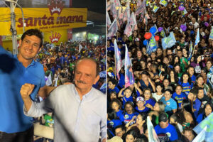 Dr. Julinho e Natercio arrastam multidão em caminhada em Ribamar