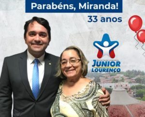 Deputado Jr Lourenço faz homenagem ao aniversário de Miranda do Norte