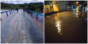 Chapadinha: Chuva faz rio Munim transbordar na localidade Mangabeira e ruas da sede ficam inundadas