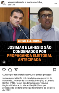 Programa de rádio ligado a Brandão detona Josimar e Lahésio