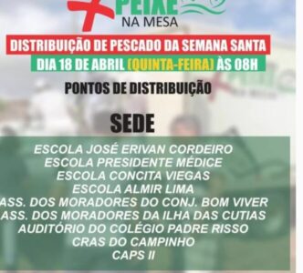 PREFEITURA DE PINHEIRO REALIZA DISTRIBUIÇÃO DE PESCADO NESTA QUINTA-FEIRA
