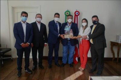 Apoio político! Flávio Dino e Carlos Brandão recebem Calvet Filho nos Leões