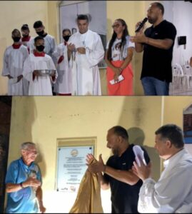 Bacabal: deputado Roberto Costa entrega obra de calçamento na Comunidade Rainha da Paz