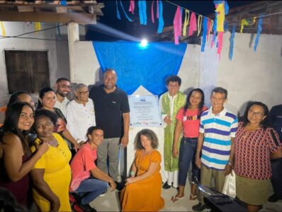 Bacabal: deputado Roberto Costa entrega mais uma obra de calçamento, dessa vez no povoado do Bom Jesus