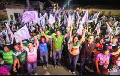 Peri-mirim e Palmeirândia receberam a caravana verde e rosa da Lucyana Genésio e da Dra. Thaysa mostrando a força das candidatas do prefeito Luciano Genésio