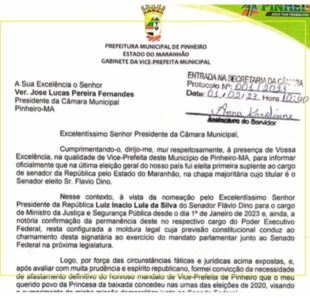 Ana Paula Lobato renuncia oficialmente ao cargo de vice-prefeita do município de Pinheiro