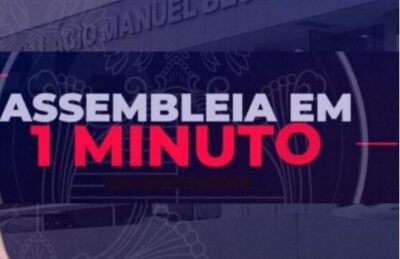 Estreia nesta segunda-feira o programa “Assembleia em 1 Minuto” na TV Assembleia