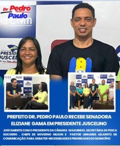 Prefeito Dr. Pedro recebe Senadora Eliziane Gama em Presidente Juscelino