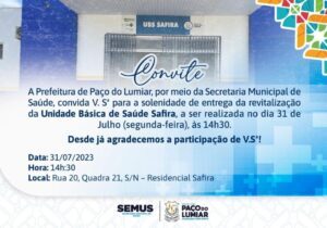 É HOJE NO RESIDENCIAL SAFIRA