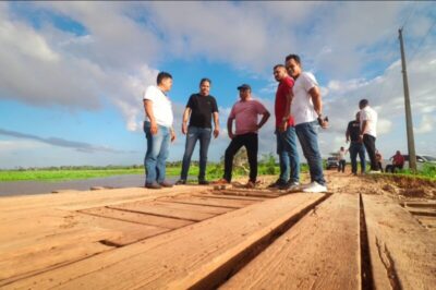 Prefeito Luciano e equipe da infraestrutura fazem levantamento de pontes que serão construídas em concreto