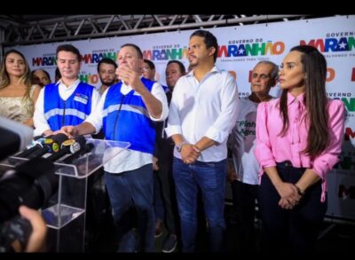 Prefeito Luciano, governador Carlos Brandão e Dra. Thaisa entregam nova Estação de Tratamento de Água à população de Pinheiro