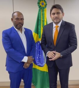 Presidente da Câmara de Vereadores de Paço do Lumiar, Jorge Marú é recebido pelo ministro das Comunicações Juscelino Filho em Brasília