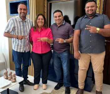 Josimar Maranhãozinho recebe pré-candidata à prefeita de Governador Edison Lobão