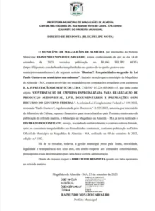 DIREITO DE RESPOSTA (BLOG FILIPE MOTA)
