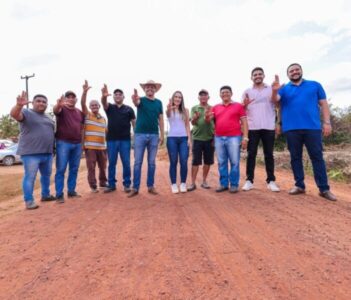 Prefeito Luciano, Dra. Thaiza, secretários e vereadores vistoriam obras em nos polos da zona rural de Pinheiro