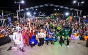 Deputada Solange Almeida participa de Festa das Crianças com personagens festejados pelo público, dança e brincadeiras em Igarapé do Meio