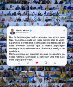 Reconhecimento ao Trabalho dos Servidores Públicos: Uma Mensagem do Vereador Paulo Victor