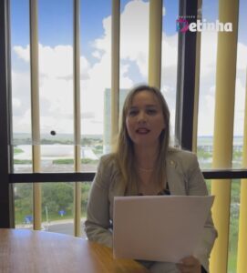 Em Brasília, deputada Detinha é relatora do PL 1.435/2023