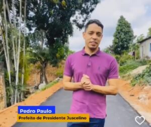 Travessa Santa Luzia é mais uma rua asfaltada pela gestão do Dr. Pedro Paulo Lemos em Presidente Juscelino