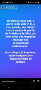 Igor Almeida deixa o comando da Comunicação de Eduardo Braide