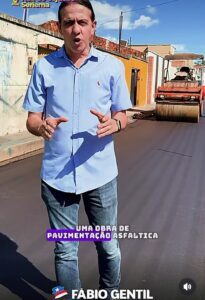Asfatamento e Calçamento!!! Fábio Gentil trazendo a felicidade nos bairros de Caxias… Assistam ao vídeo!!!
