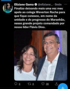 “Eliziane Grana” abandona Weverton e pede para que ele abdique em nome da unidade