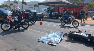 URGENTE! Ônibus atropela e mata motoqueiro na frente do São Luís Shopping, no Jaracati.