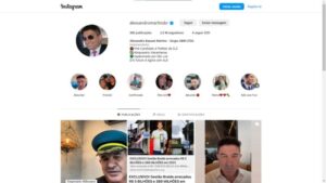 Perfil de Alessandro Martins no Instagram segue no ar
