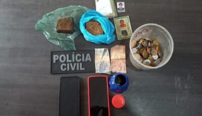 Três pessoas são presas por tráfico de drogas e porte ilegal de arma de fogo