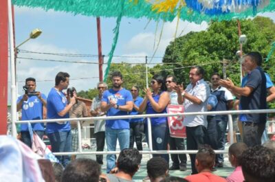 Glalbert e Gil Cutrim são recebidos por uma multidão em Anajatuba